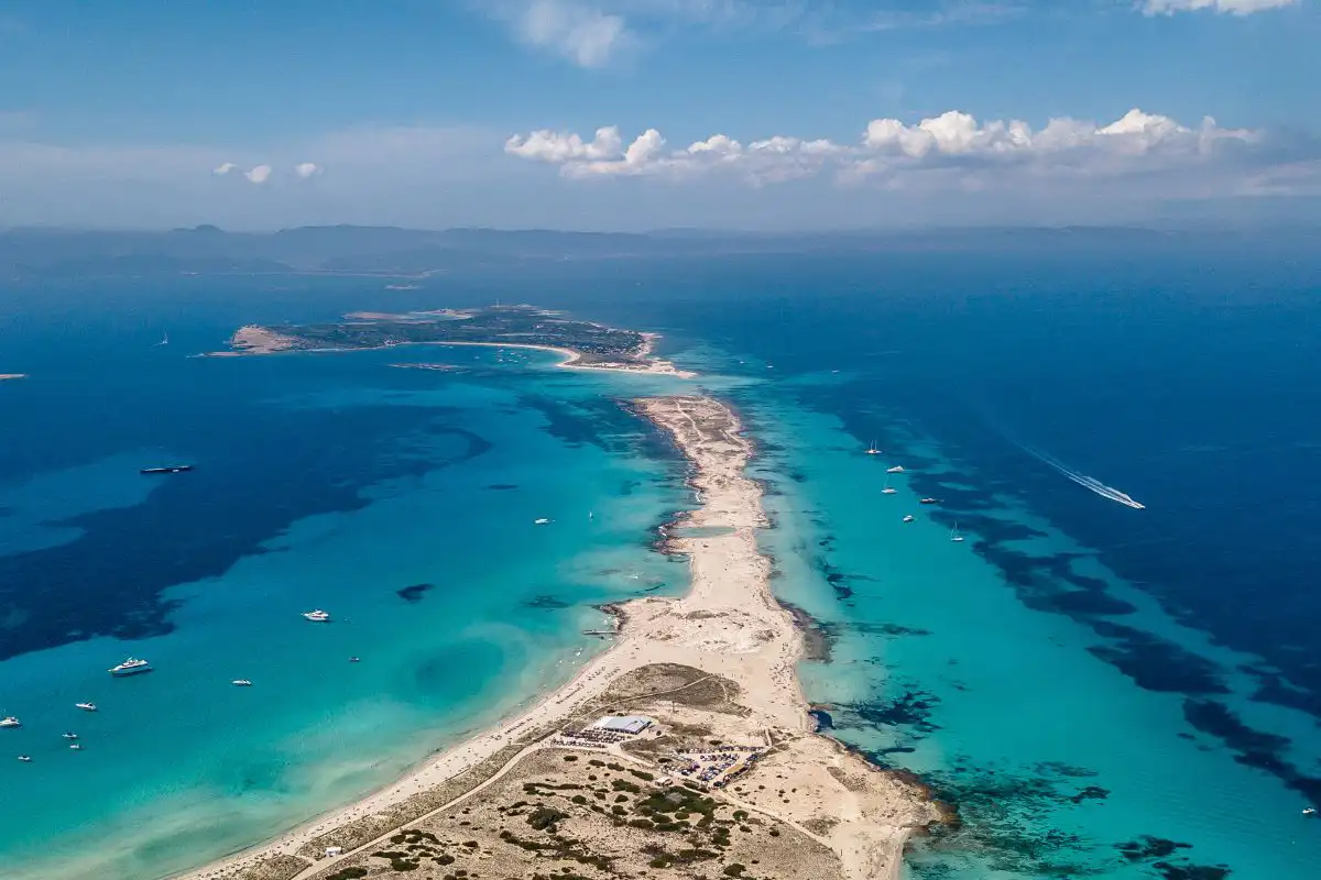 Aerial view of the Balearic coast